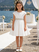 Abito Elegante Bambina Bianco Cerimonia e Matrimonio