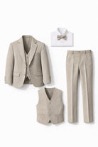 Completo Bambino Matrimonio Verde Salvia 5 Pezzi Elegante 1-16 Anni
