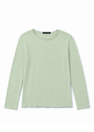 Maglia Uomo 100 Cotone Made in Italy Manica Lunga Casual S 3XL Verde oceano