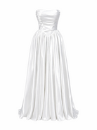 Abito da Sposa Senza Spalline in Raso – Principessa Elegante