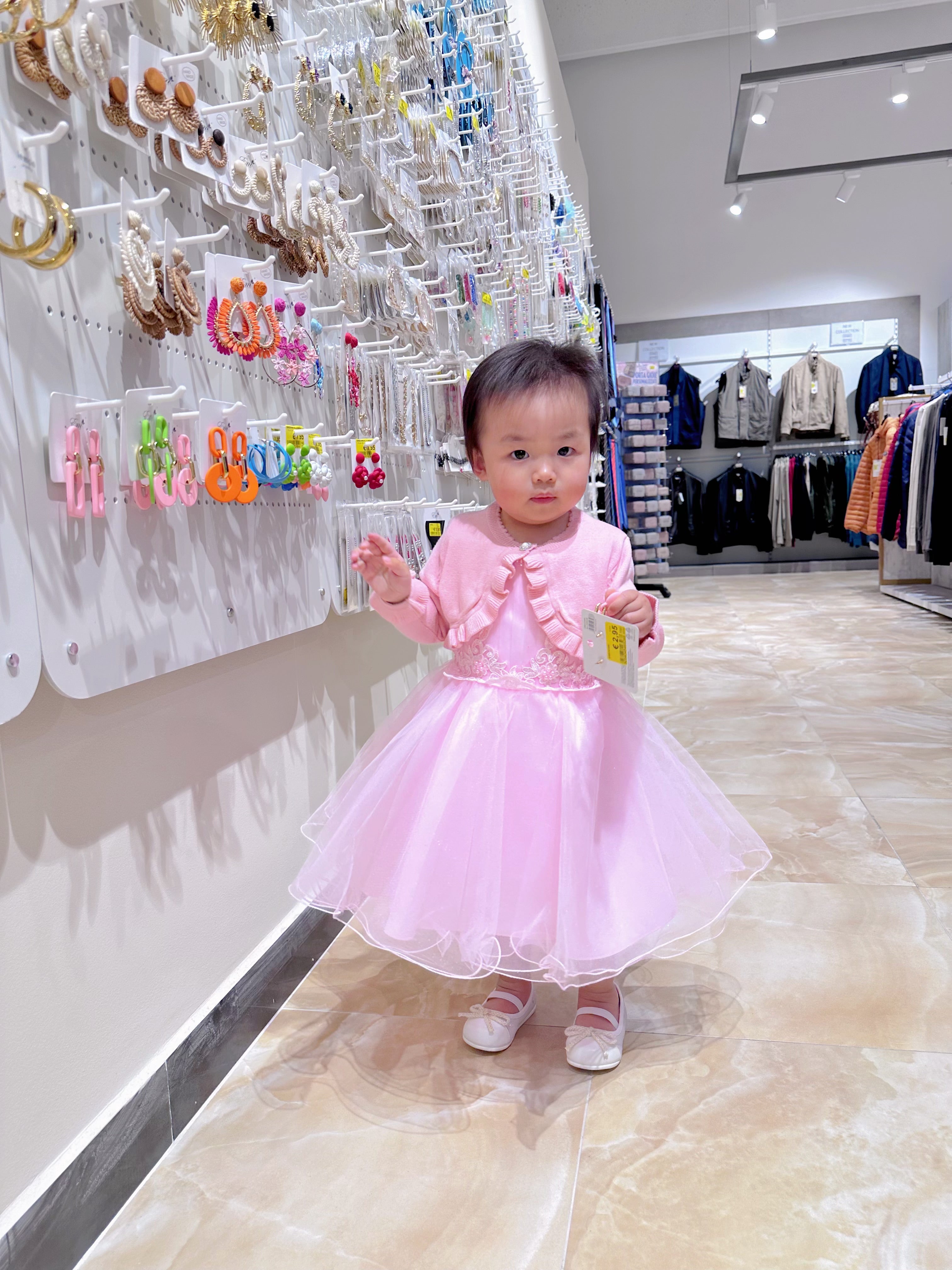 Abito da principessa rosa per bambina 6M–36M Compleanno, Battesimo, Damigella TheOne Bambini 62312