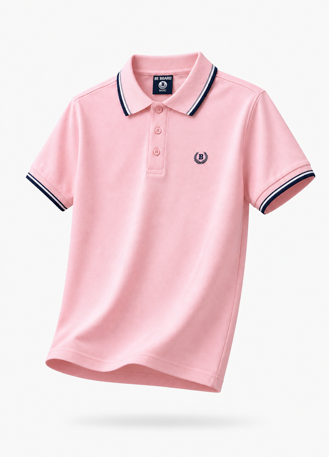Polo Uomo 100% Cotone Manica Corta Tinta Unita Casual Estate Maglietta Uomo S-3XL Pink