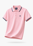 Polo Uomo 100% Cotone Manica Corta Tinta Unita Casual Estate Maglietta Uomo S-3XL Pink