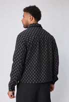 Giacca Overshirt Uomo con Motivo a Catena – Stile Elegante e Moderno-BM2543P-TheOne