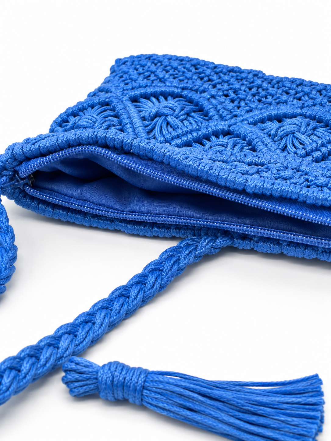Borsa Macramè Donna Estate 2026 | Borsa Tracolla Intrecciata Boho Chic con Cerniera 202457