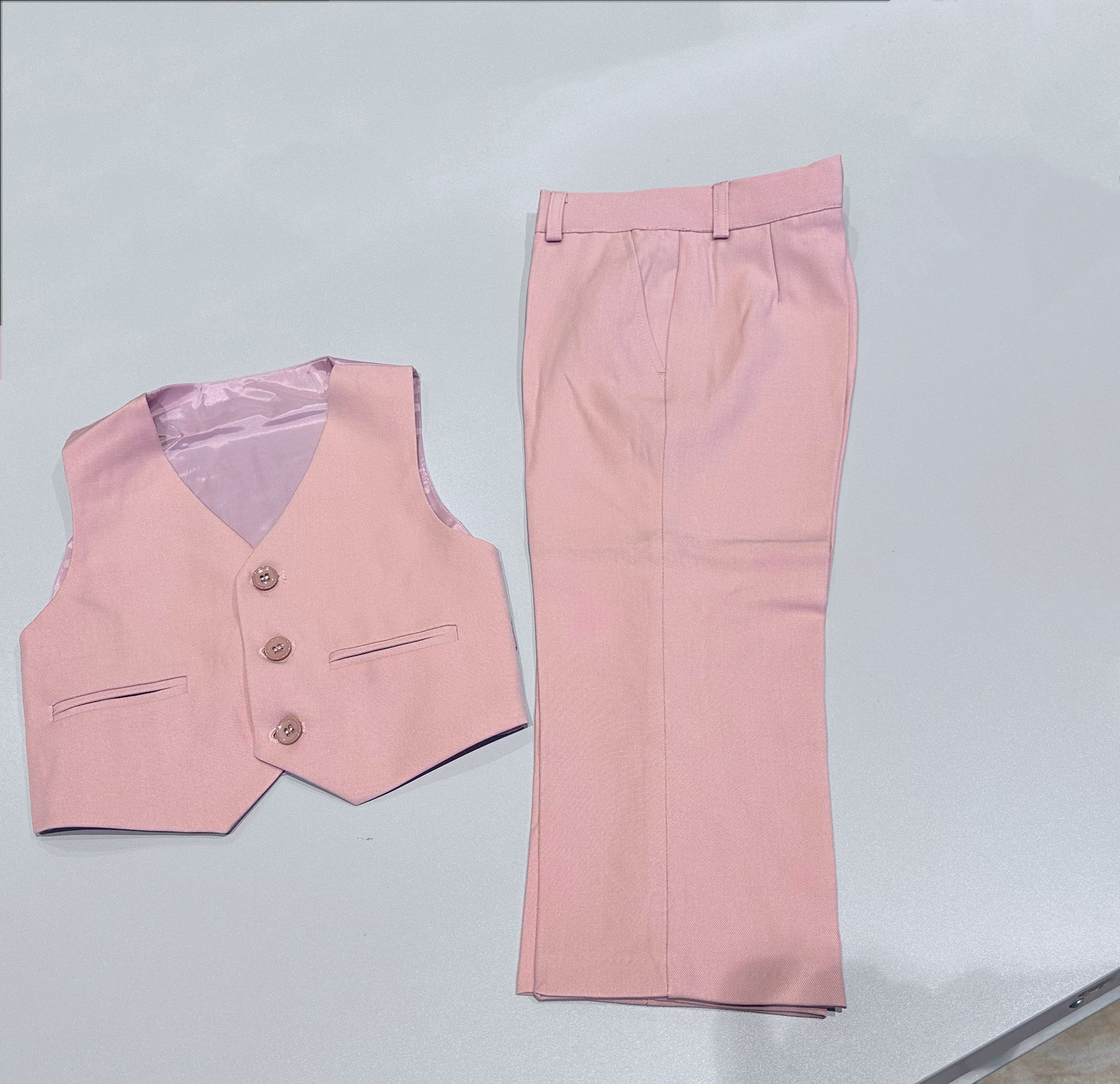 Completo Cerimonia Bambino in Stile Sartoriale – Abito Elegante Rosa 218