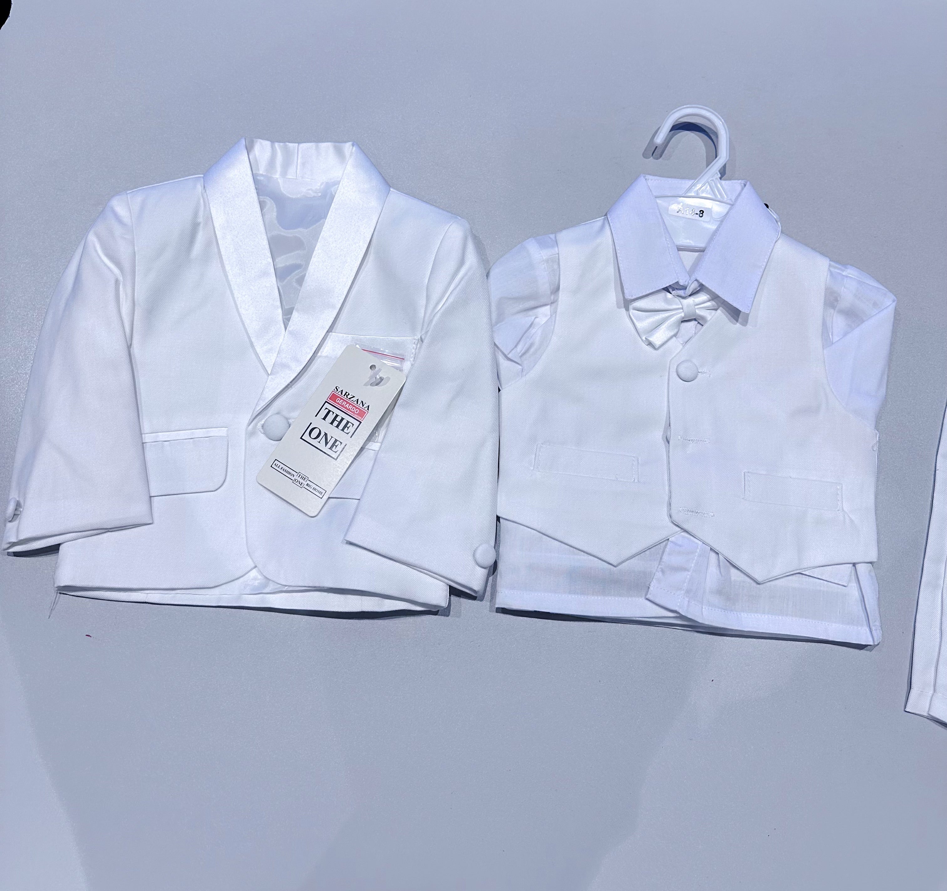 Completo 5 pezzi per neonato | 3-36 mesi-TheOne .A77 Bianco 3M Esterno: 100% Poliestere