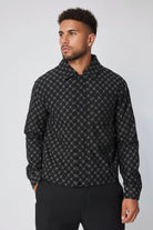 Giacca Overshirt Uomo con Motivo a Catena – Stile Elegante e Moderno-BM2543P-TheOne