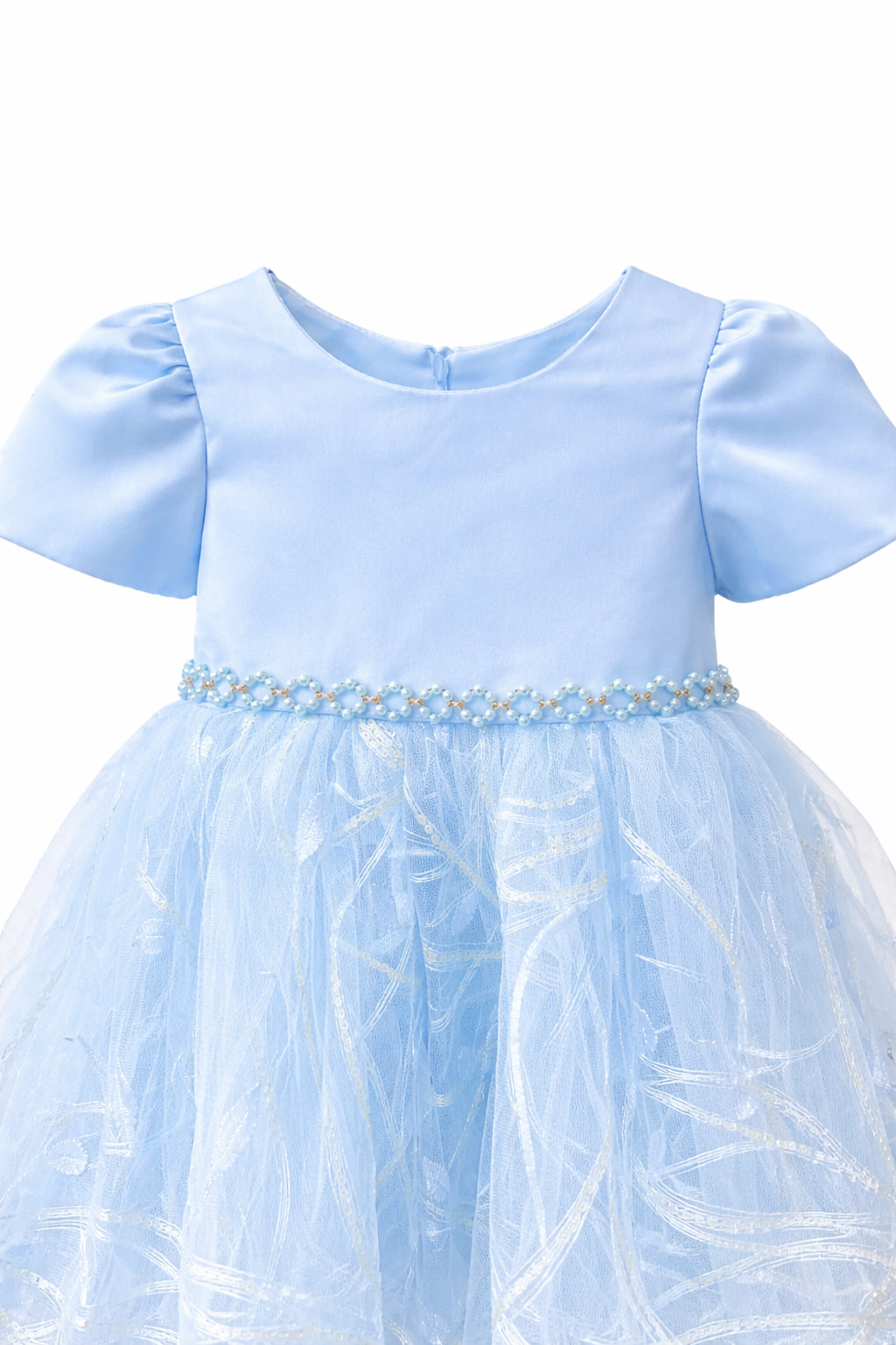 Vestito azzurro principessa bambina 3M–36M Cerimonia, Festa, Compleanno, Damigella。tiktok