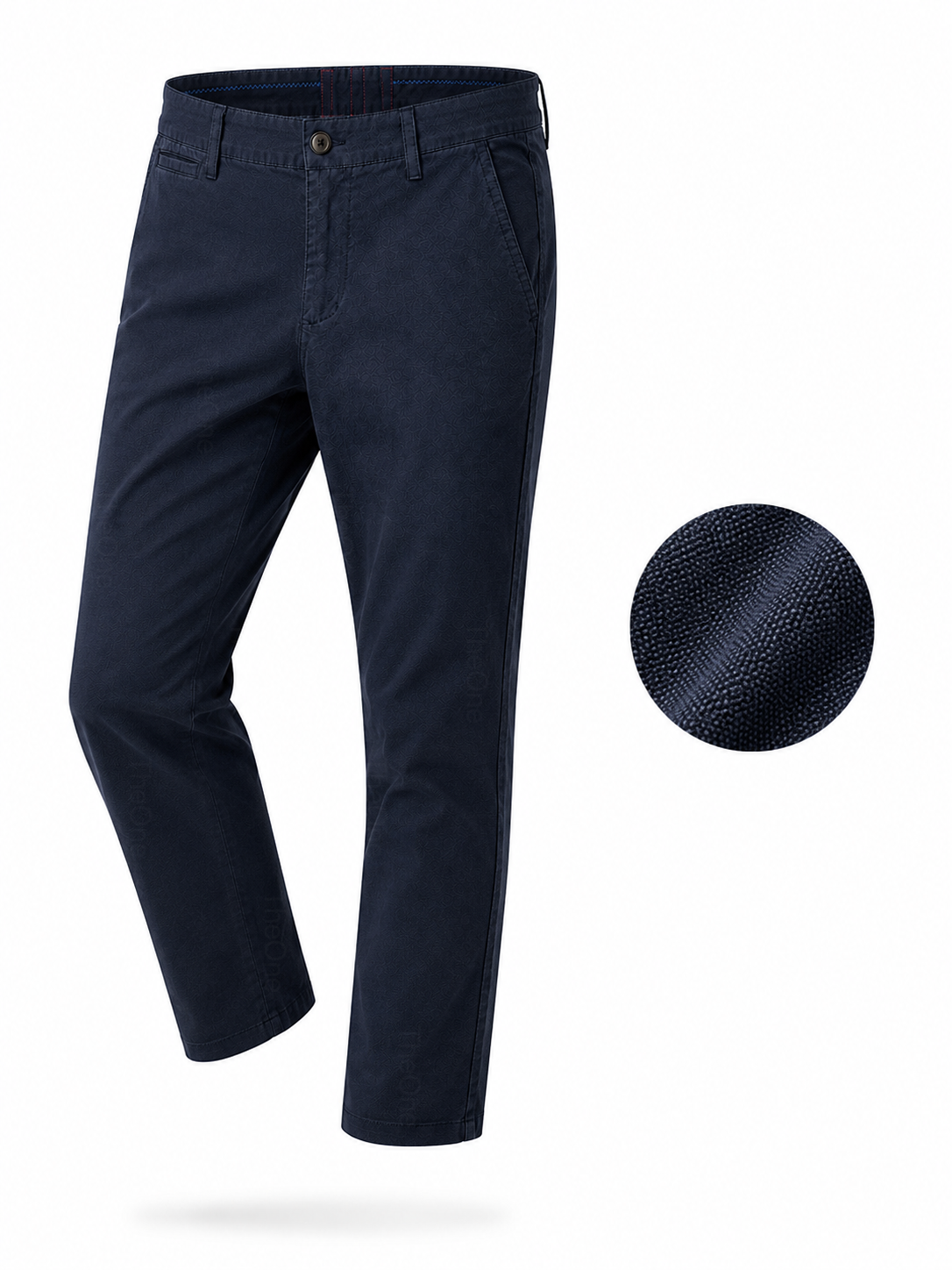 Pantaloni Chino Uomo Eleganti Casual Slim Fit 7116 Blue notte