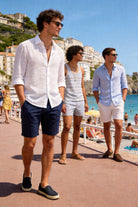 Bermuda Uomo Cotone Elasticizzato Slim Fit Turchese Estivi Casual - 7902