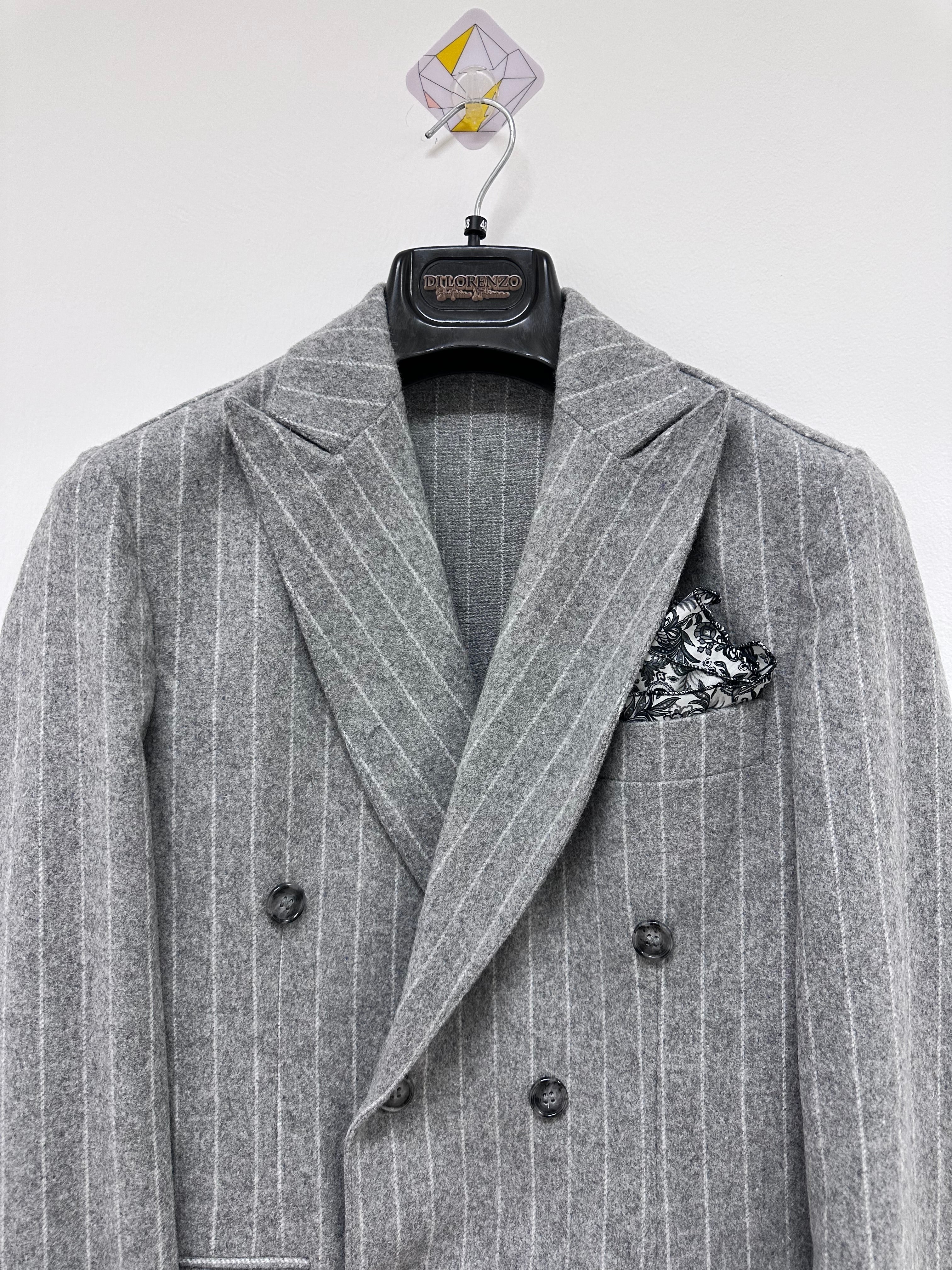 Di Lorenzo Sartoria Italiana | Giacca Doppiopetto LUNA NS | Gessato Azzurro | Tg. 48-58
