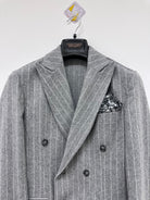 Di Lorenzo Sartoria Italiana | Giacca Doppiopetto LUNA NS | Gessato Azzurro | Tg. 48-58