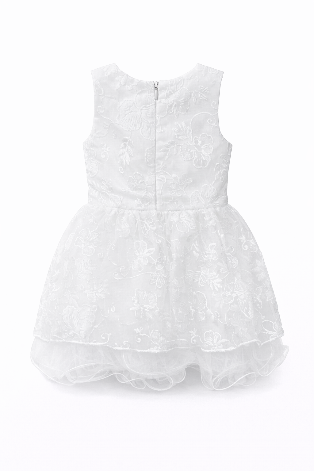 Abito da Battesimo Neonata Bianco 6–36 Mesi – Pizzo Floreale con Maxi Fiocco Cerimonia, Chiesa Compleanno 21017