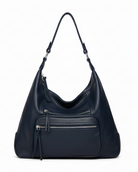 Borsa Donna Elegante a Quadri 34cm – Shopper Strutturata con Tracolla | Borsa Lavoro Chic 8040 Blue notte 40X37X14cm