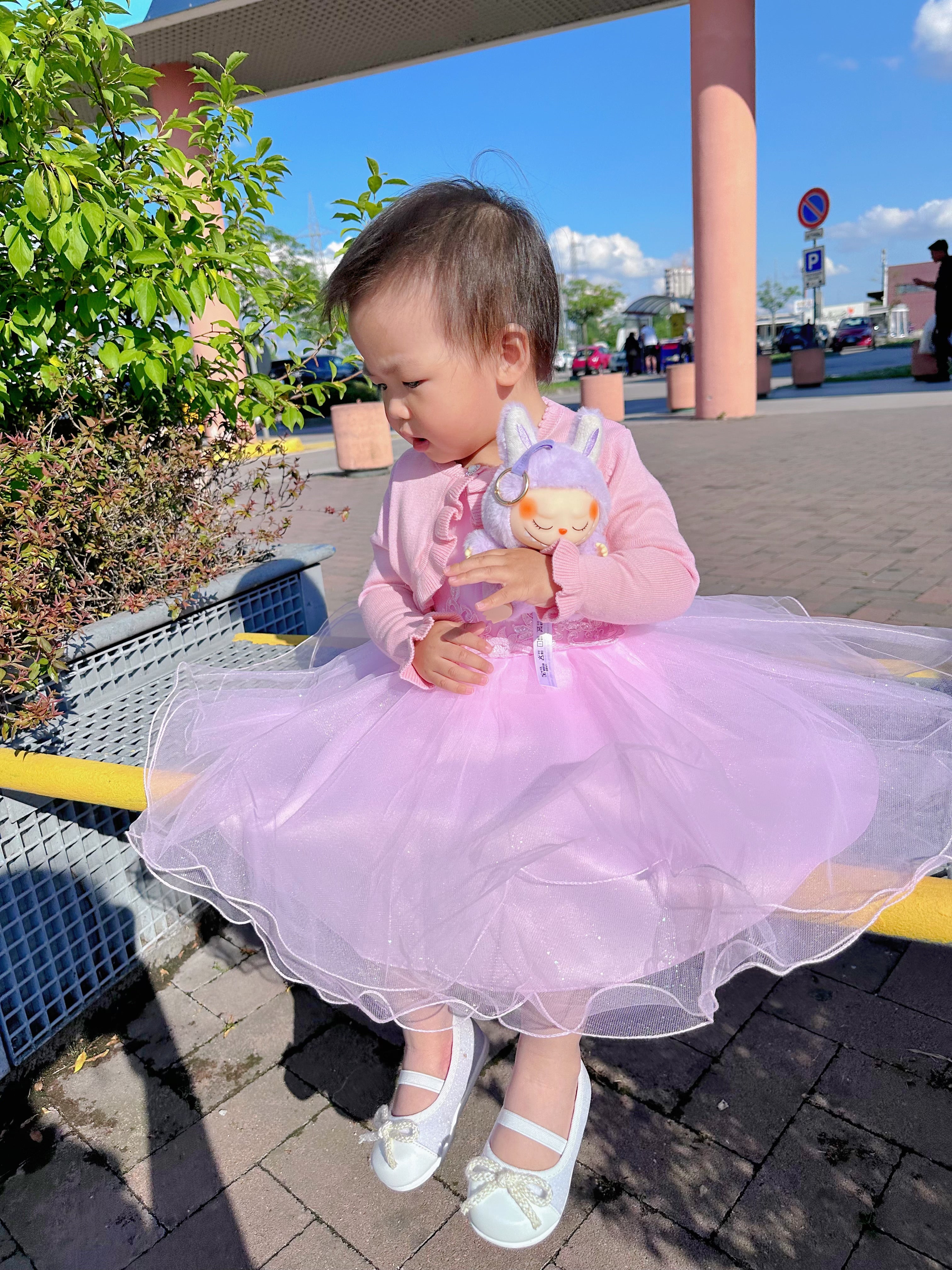 Abito da principessa rosa per bambina 6M–36M Compleanno, Battesimo, Damigella TheOne Bambini 62312
