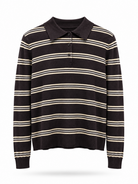 Maglia Polo Donna a Righe con Colletto e Bottoni 69048 Caffe taglia unica 45-60kg