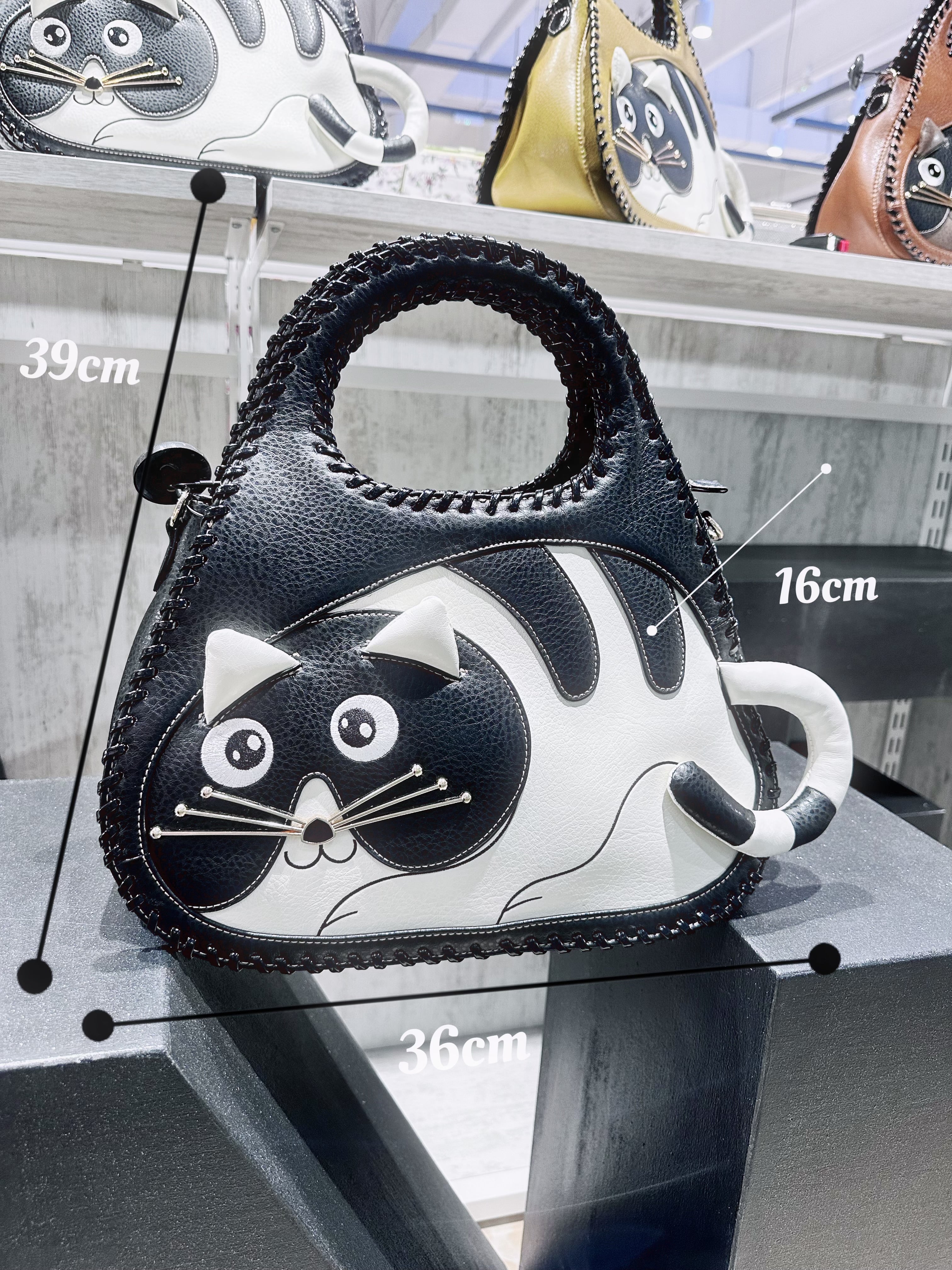Borsa a forma di gatto – Tracolla donna stile animale | TheOne Ferrara Nero