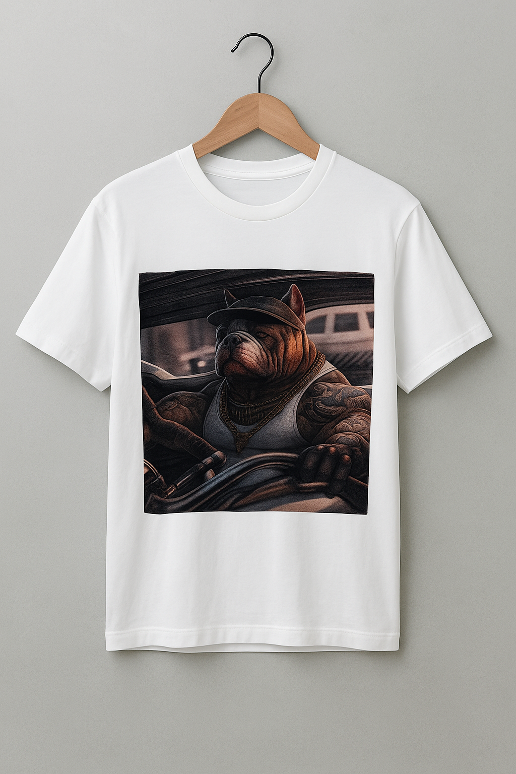 Maglietta Cane Boss | T-shirt Uomo Streetwear Divertente 2025 White 100%cotton