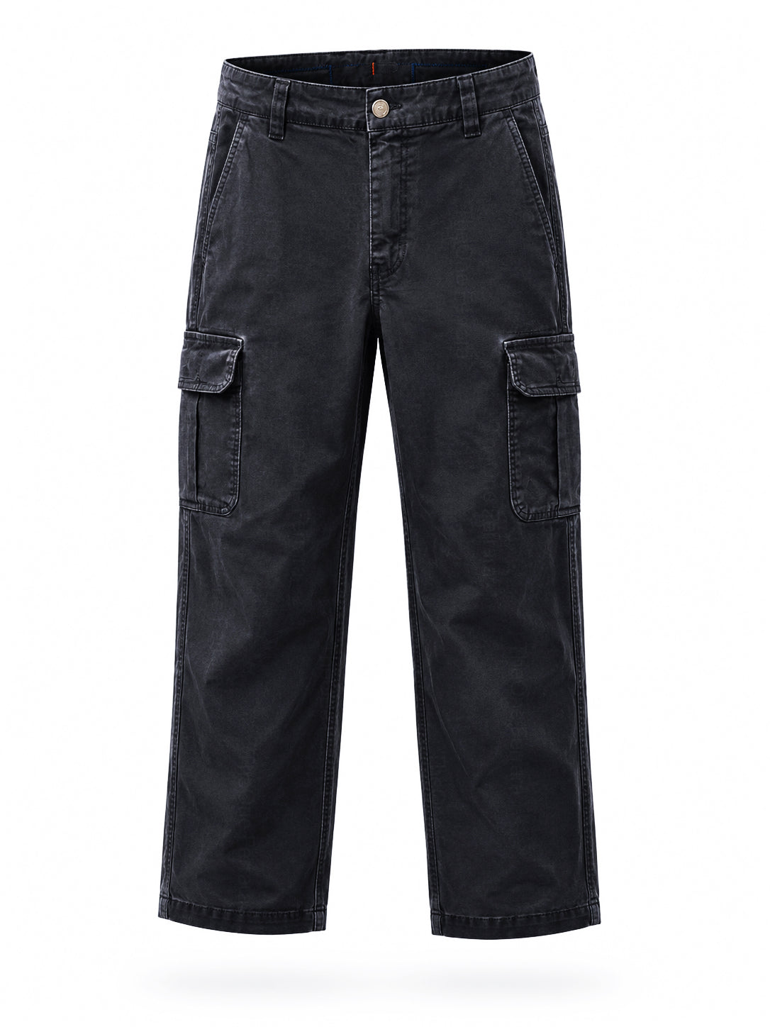 Pantaloni Cargo Uomo in Cotone Premium Regular Fit Autunno Inverno IT 46-60 Nero