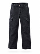 Pantaloni Cargo Uomo in Cotone Premium Regular Fit Autunno Inverno IT 46-60 Nero
