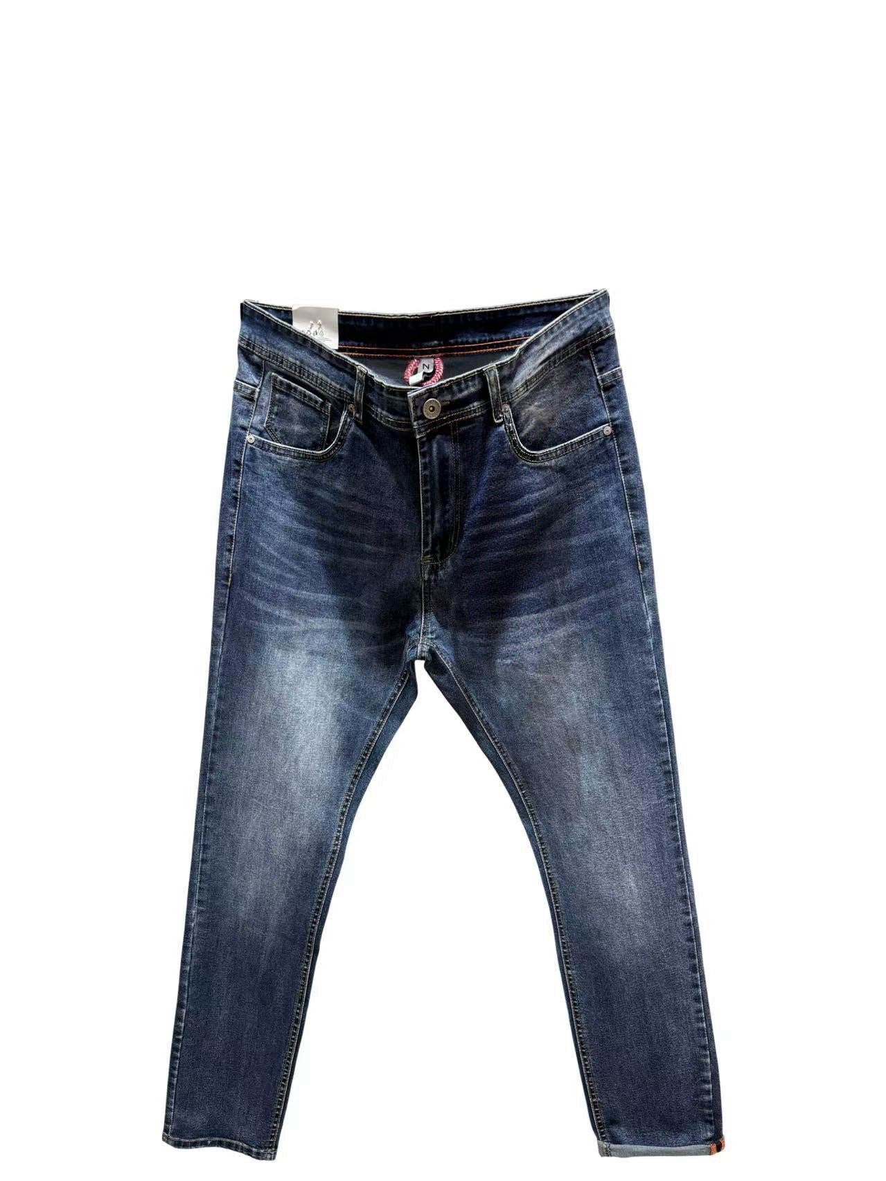 Jeans Uomo Regular Fit in Denim Elasticizzato – Lavaggio Blu Classico, Comodi e Versatili-3527