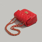 Mini Borsa Donna Trapuntata con Catena – Elegante e Compatta, Stile Italiano 9915(19×8X14cm)