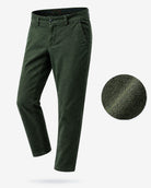 Pantaloni Chino Uomo Eleganti Casual Slim Fit 7116 Verde.Bottiglia