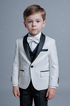 Completo elegante bambino bianco e nero 5 pezzi | 1-16 anni
