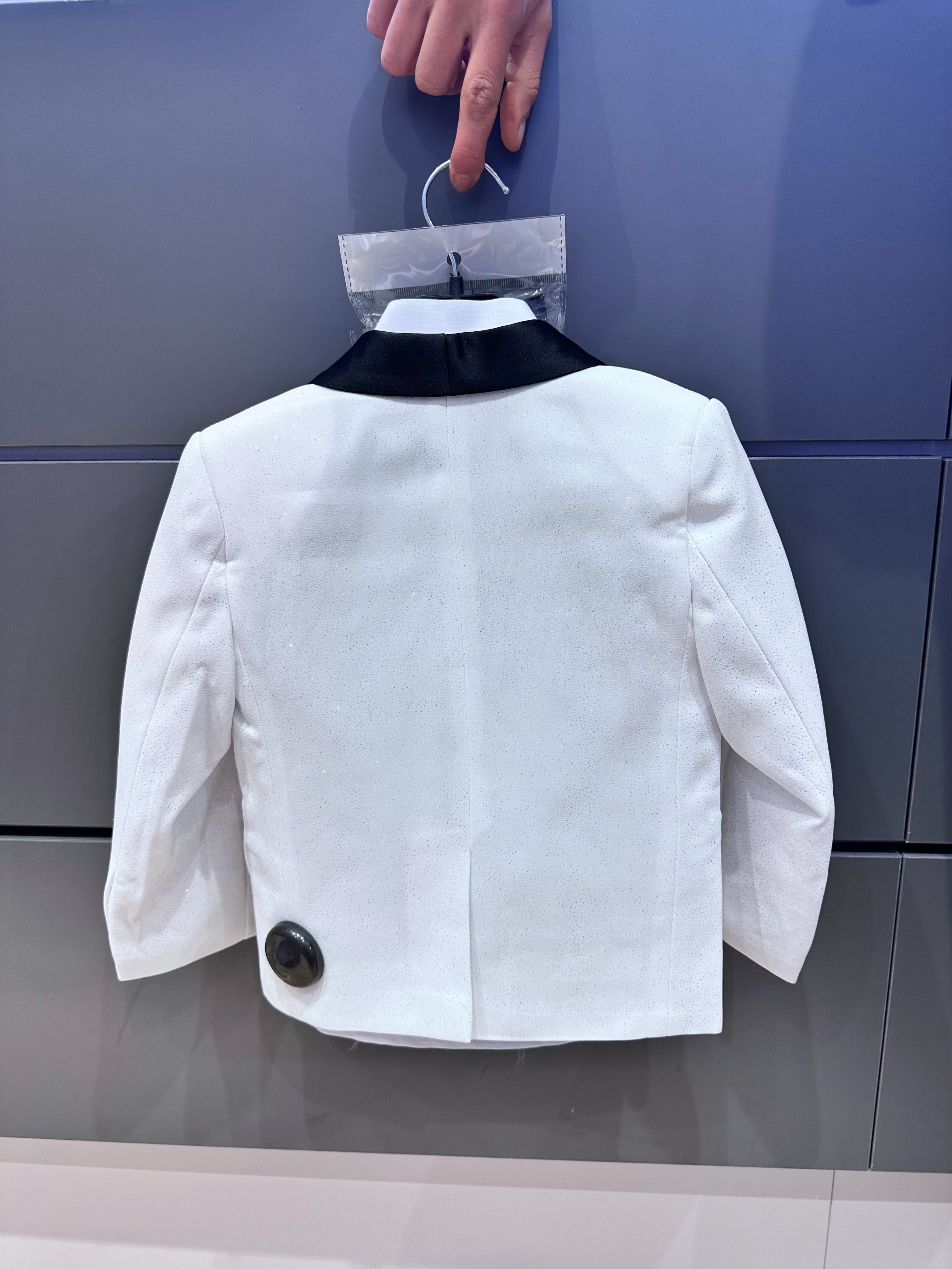 Completo elegante bambino bianco e nero 5 pezzi | 1-16 anni