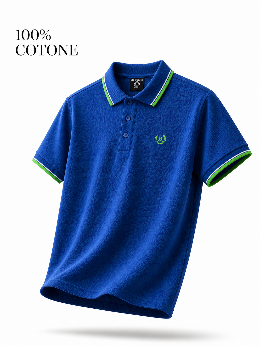 Polo Uomo 100% Cotone Manica Corta Tinta Unita Casual Estate Maglietta Uomo S-3XL Oltremare