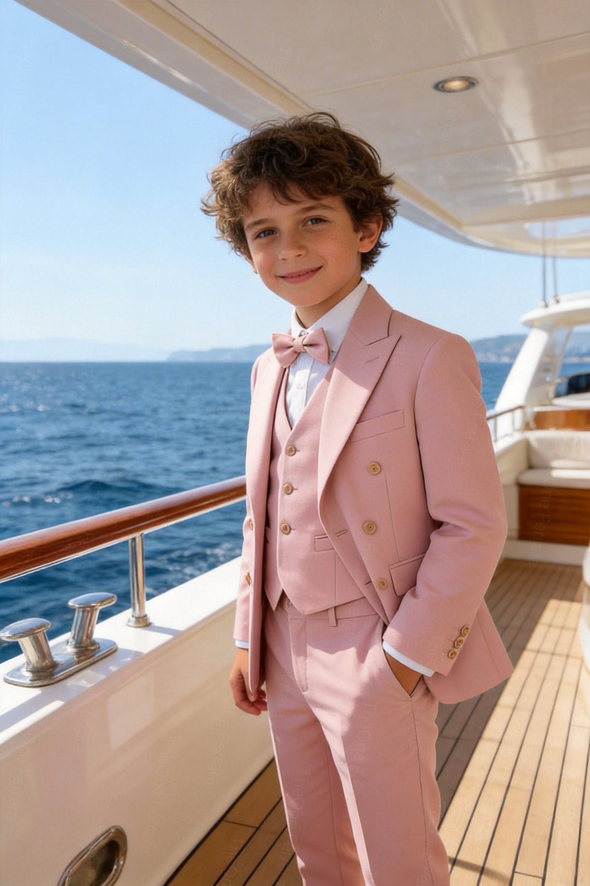 Completo Cerimonia Bambino in Stile Sartoriale – Abito Elegante Rosa 218
