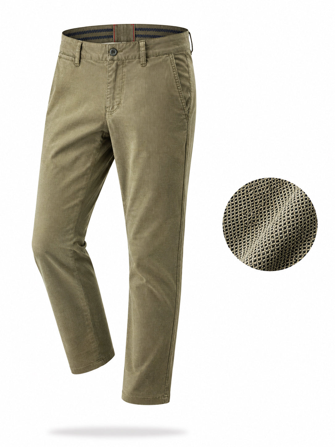 Pantaloni Chino Uomo Eleganti Casual Slim Fit 7116 Miele