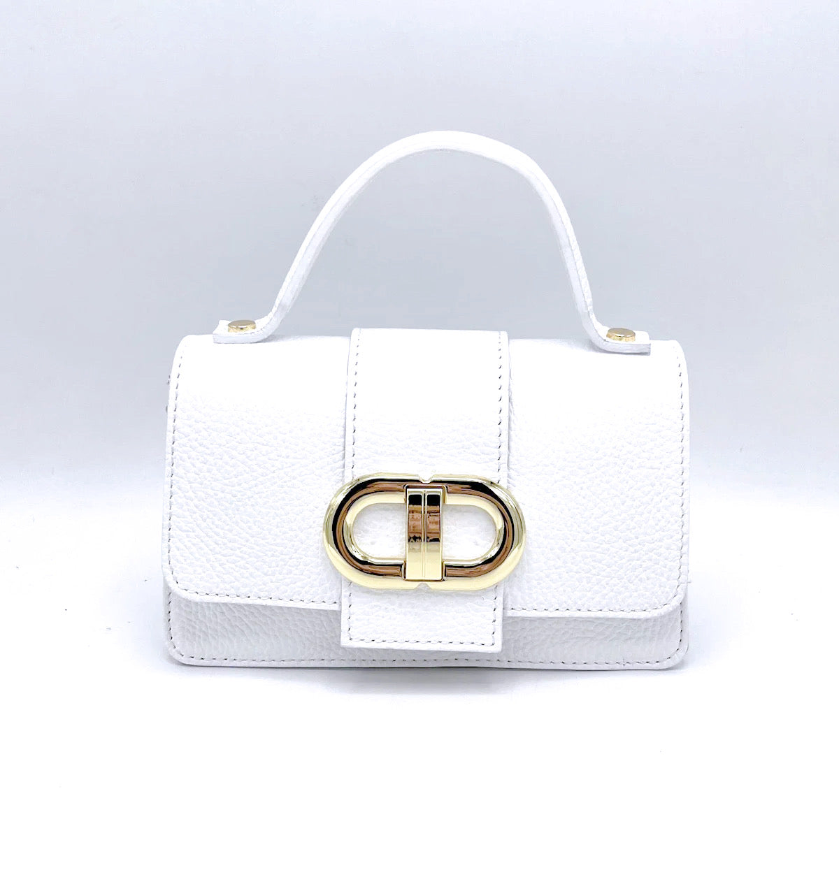 Mini Borsa a Tracolla in Vera Pelle Artigianale, Catena Removibile, Made in Italy – art. 112413