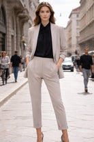 Tailleur Donna Elegante – Completo Donna Ufficio Stile Italiano S-3XL Beige Completo