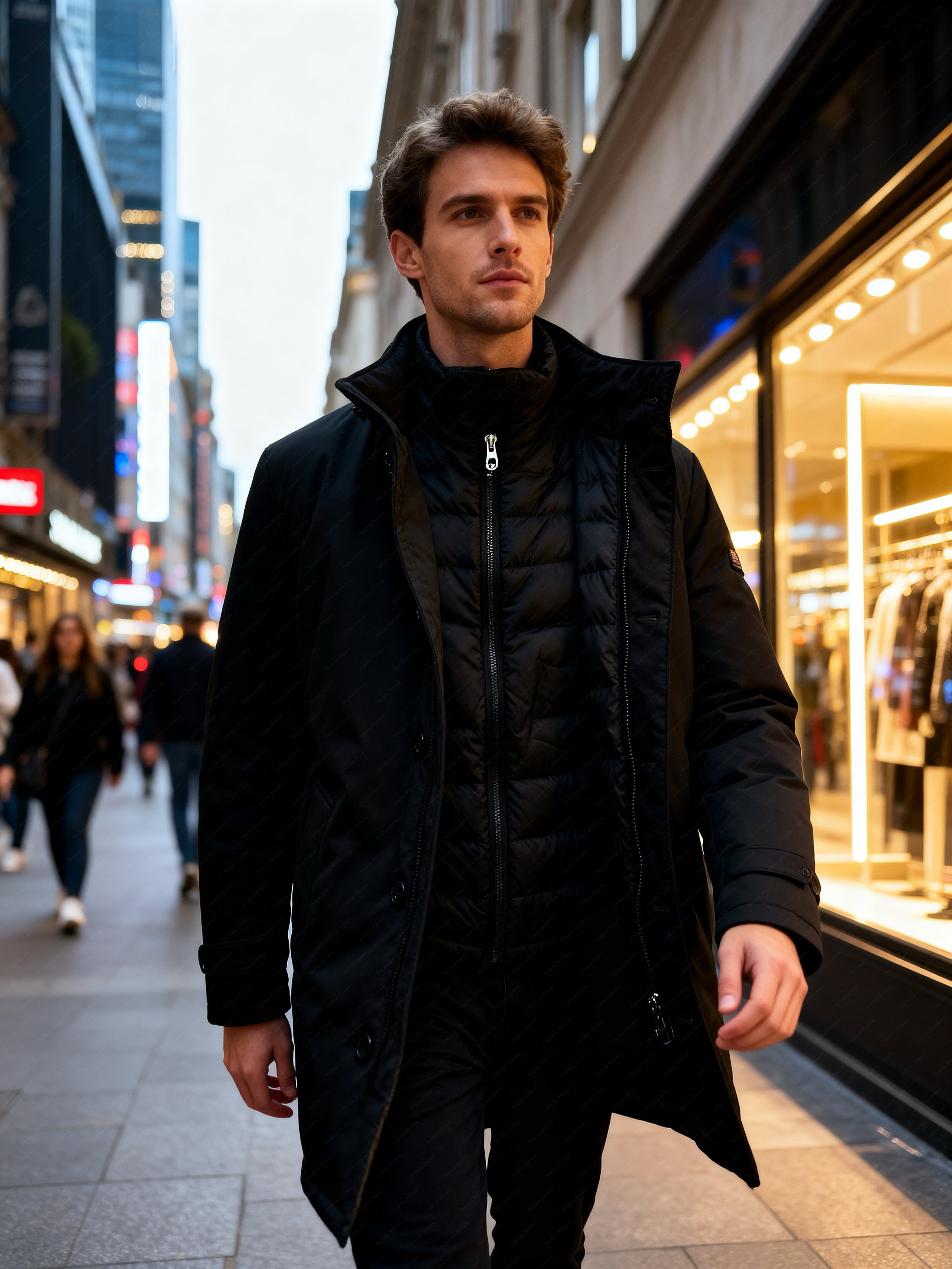 Giacca Tecnica Uomo con Imbottitura Interna Integrata – Cotton Belt Nero