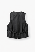 Smoking Uomo Nero 4 Pezzi (Giacca 1 Bottone + Gilet + Pantaloni + Papillon) – Slim Fit 300-1-TheOne Ferrara