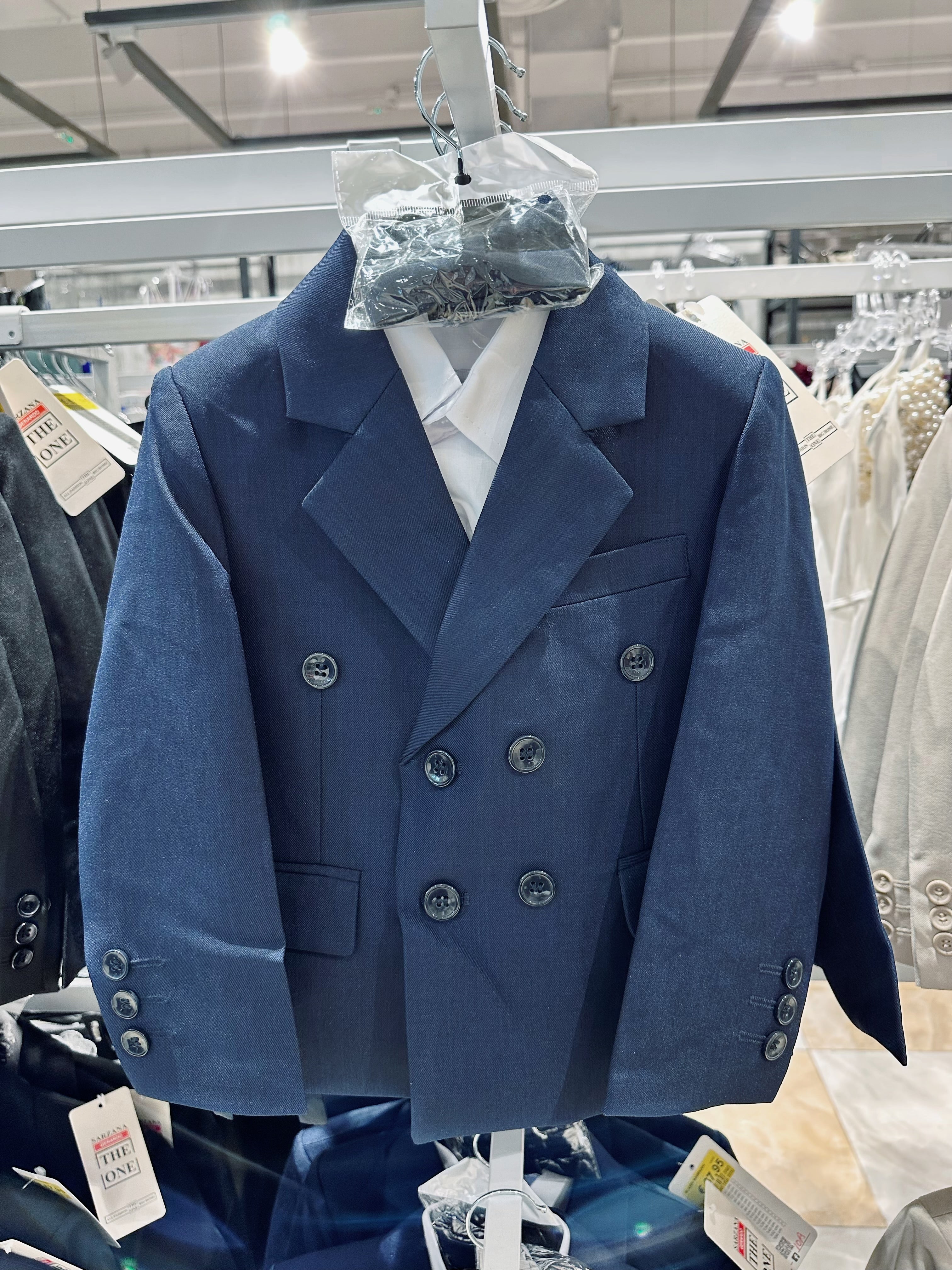 Completo Cerimonia Bambino in Stile Sartoriale – Abito Elegante Rosa 218 Blue notte Poliestere 80%, Cotone 20%