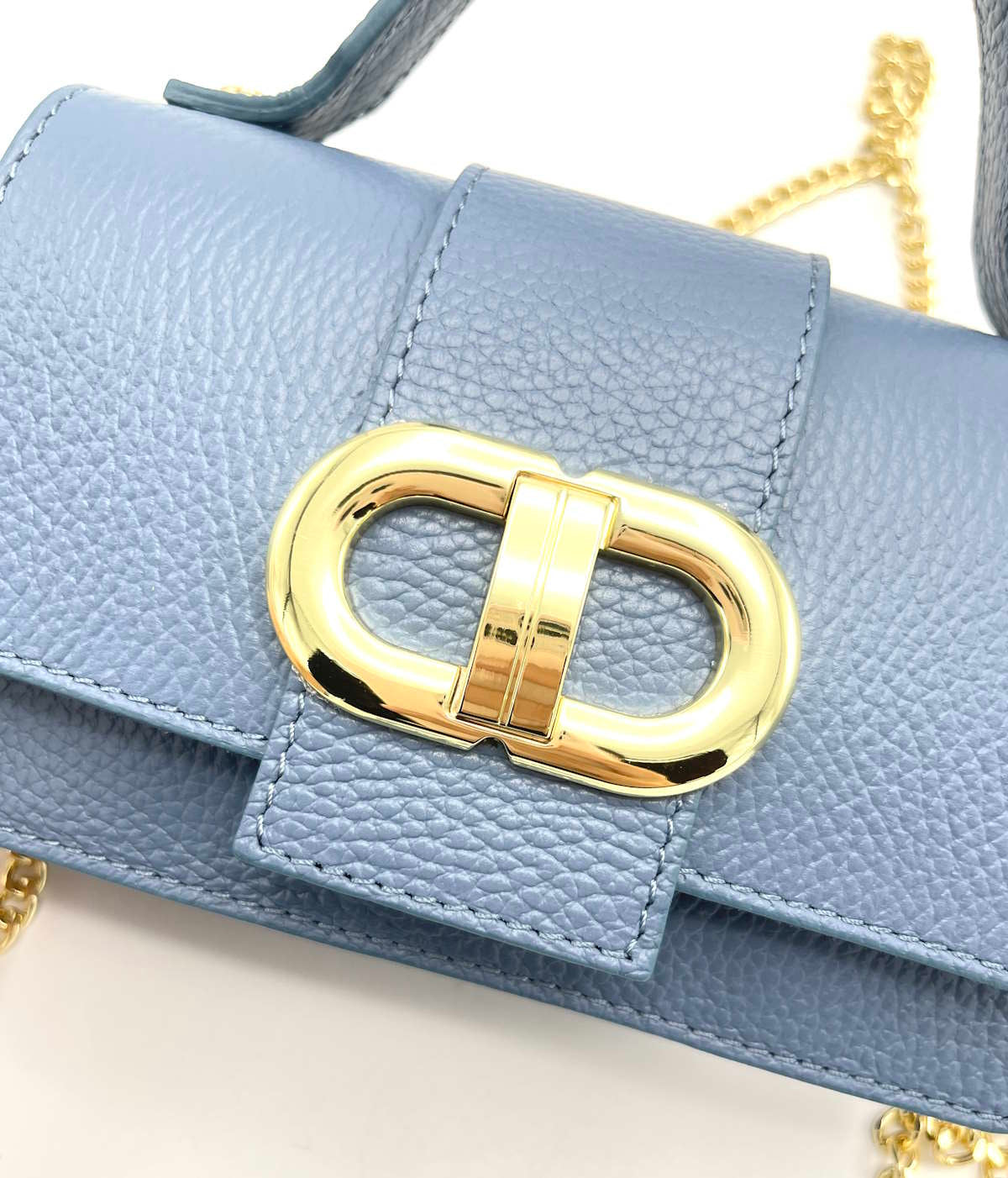 Mini Borsa a Tracolla in Vera Pelle Artigianale, Catena Removibile, Made in Italy – art. 112413