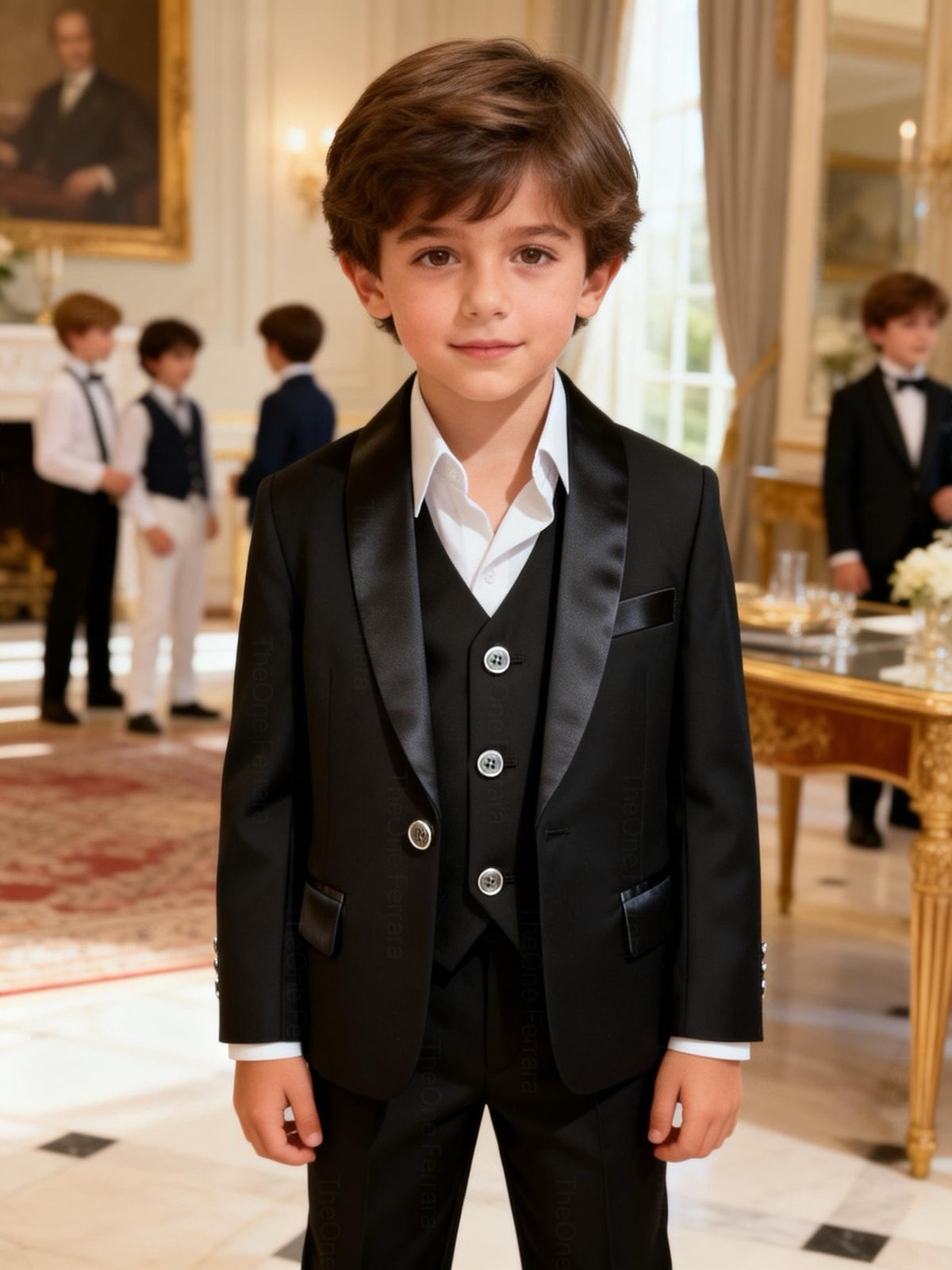 Elegante Completo Cerimonia 5 Pezzi per Bambini 1‑16 Anni – A17-TheOne Ferrara