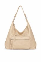 Borsa Donna Elegante a Quadri 34cm – Shopper Strutturata con Tracolla | Borsa Lavoro Chic 8040 Beige 40X37X14cm