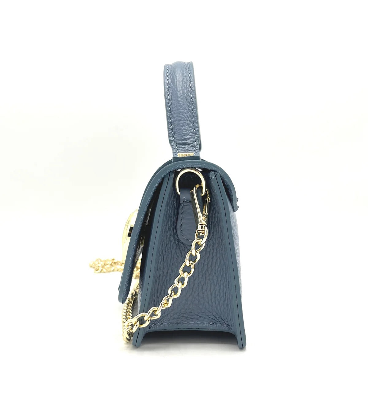 Mini Borsa a Tracolla in Vera Pelle Artigianale, Catena Removibile, Made in Italy – art. 112413