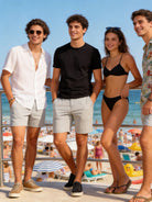Bermuda Uomo Cotone Elasticizzato Slim Fit Turchese Estivi Casual - 7902