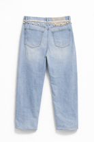 Jeans Donna Stile Boho – Pantaloni Denim Morbidi con Coulisse e Dettagli Crochet 2061