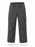 Pantaloni Cargo Uomo in Cotone Premium Regular Fit Autunno Inverno IT 46-60 Grigio ardesia scuro