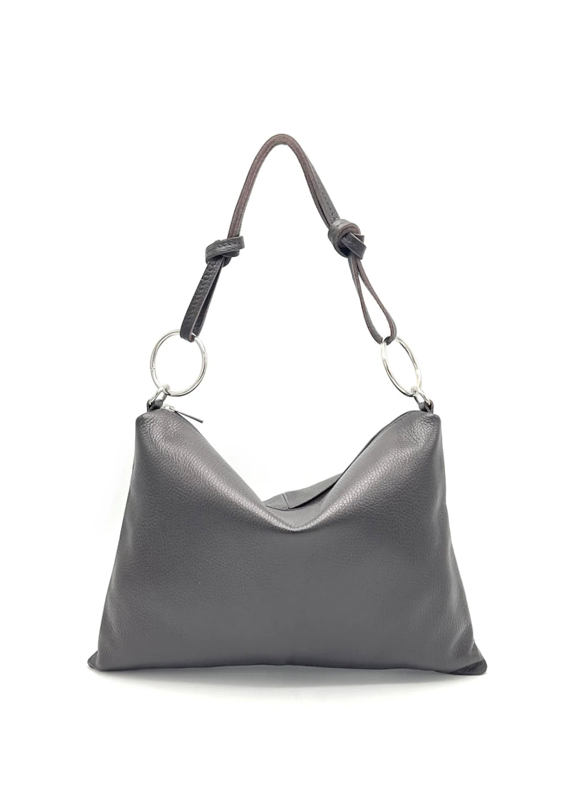 Borsa a Tracolla Piatta da Donna in Vera Pelle, 2 Tracolle Removibili, Made in Italy – art. 112586