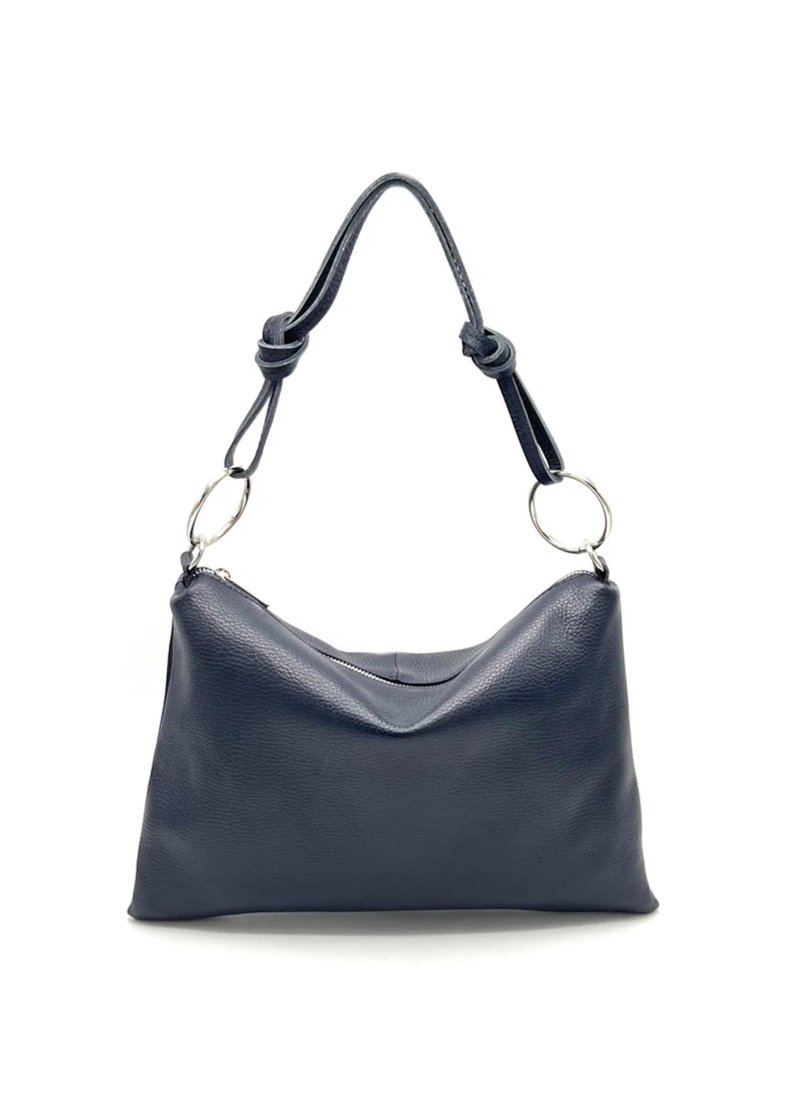 Borsa a Tracolla Piatta da Donna in Vera Pelle, 2 Tracolle Removibili, Made in Italy – art. 112586