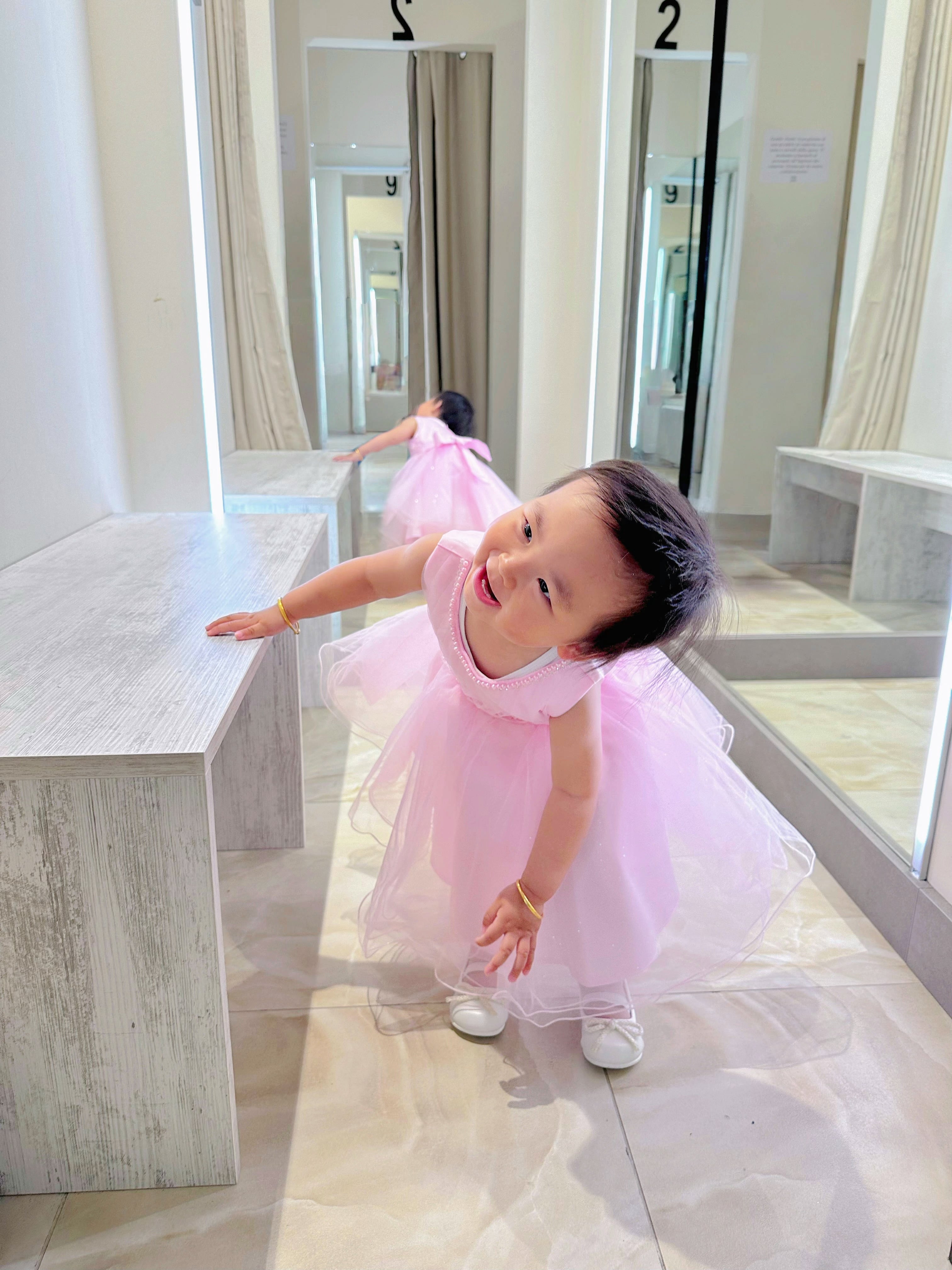 Abito da principessa rosa per bambina 6M–36M Compleanno, Battesimo, Damigella TheOne Bambini 62312