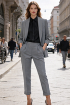 Tailleur Donna Elegante – Completo Donna Ufficio Stile Italiano S-3XL Grigio Completo