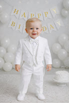 Frac neonato bianco è panna 3-36 mesi | Completo elegante cerimonia Bianco 100% Poliestere